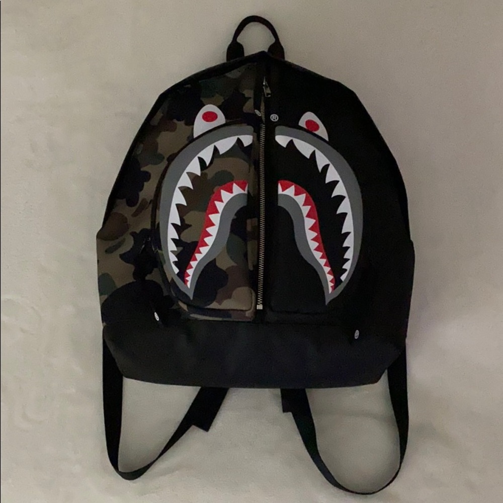 BAPE 1st Camo Shark Day Pack (Black)